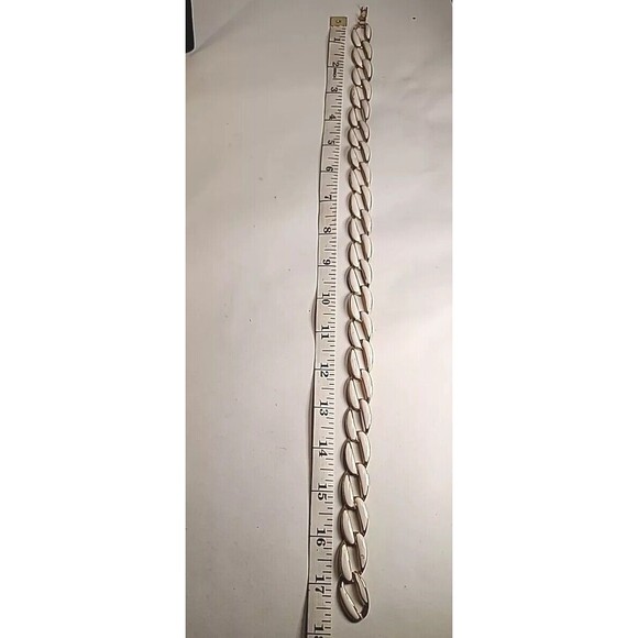 Vintage Ivory & Goldtone Necklace & Matching Heart Earring Set Classy valentines - Picture 7 of 8